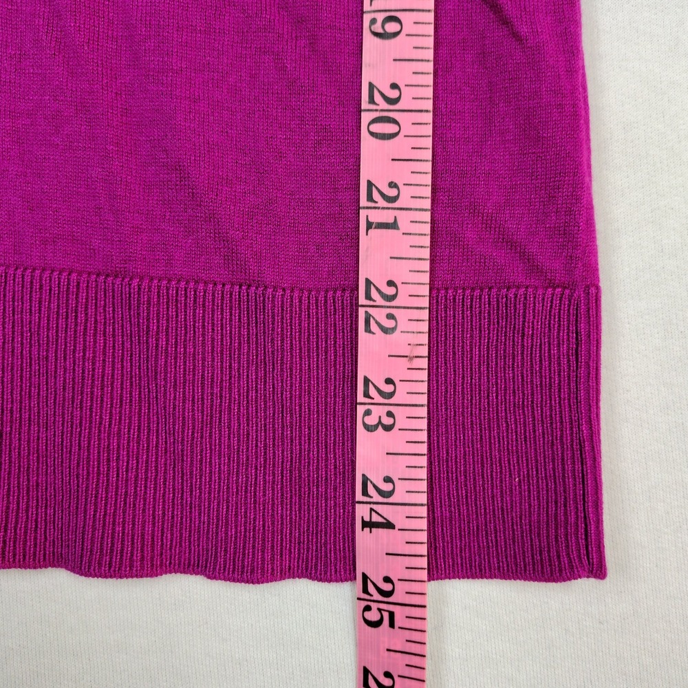 Banana Republic Silk Cashmere V-Neck Sweater Magenta Purple Womens Small P S1-3 - Picture 4 of 6